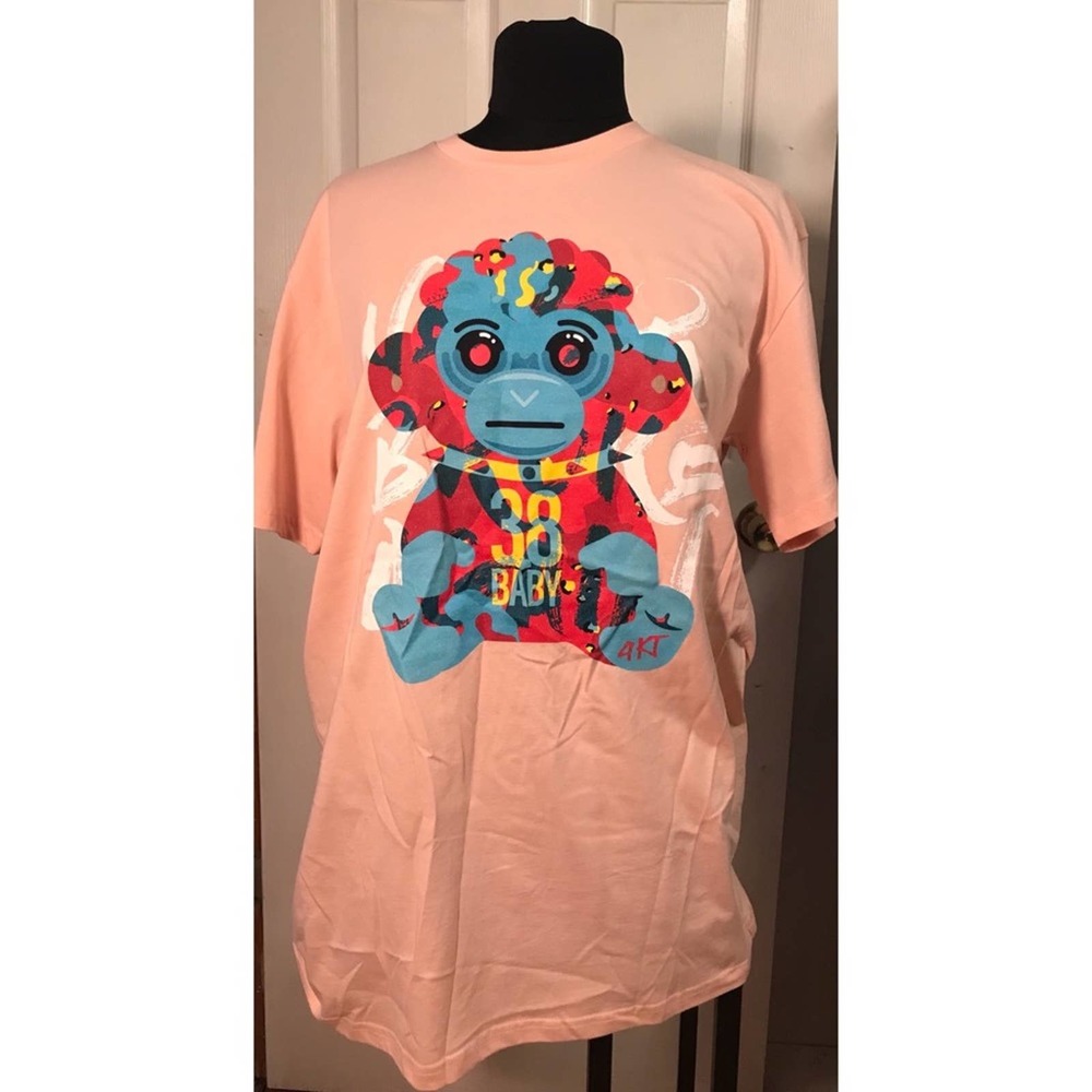 Never Broke Again Mens / Unisex 38 Baby Pink Hell Monkey T-Shirt L